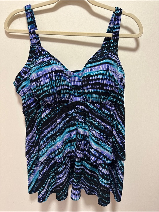 Other - Blue & Black Printed Tankini Top